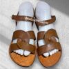 Sandale marron artisanale